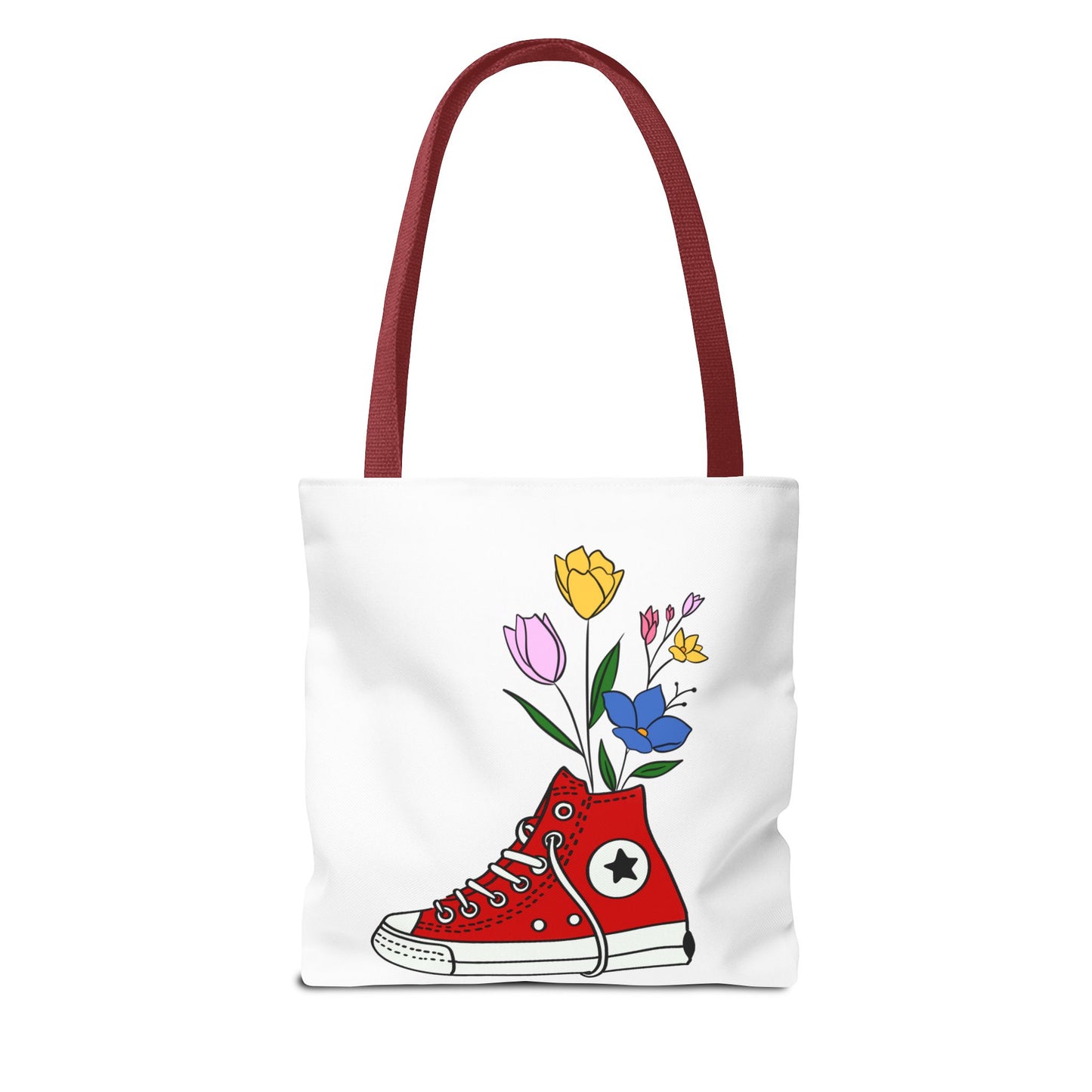 Bascket floral Tote bag