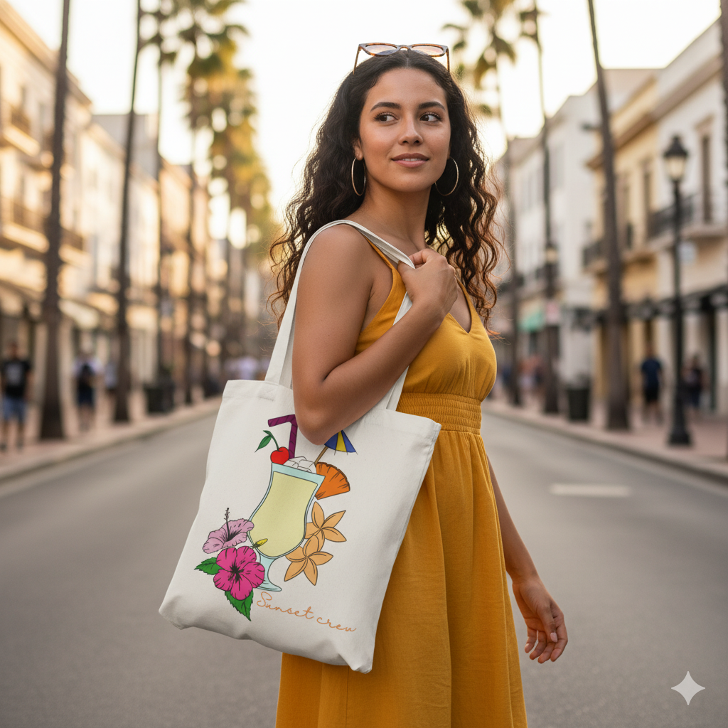 Sunset crew Tote bag